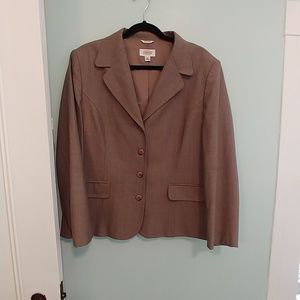 Talbots blazer,  18 light brown wool